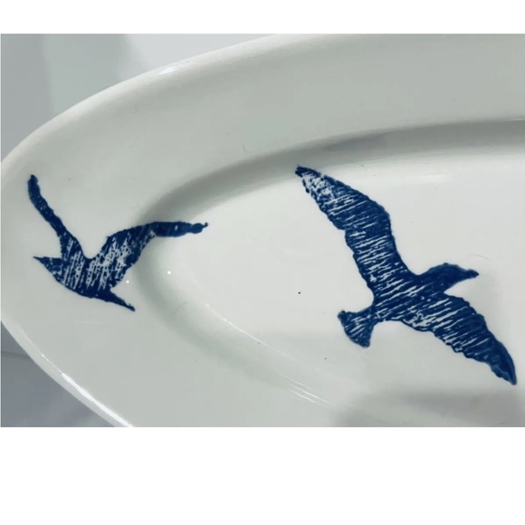 CeramicheFabbro platter with handpainted seagulls - Picture 2 of 7